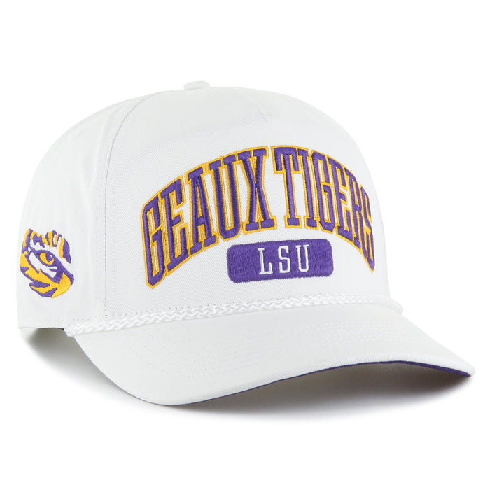 LSU Tigers 47 Brand Local Geaux Tigers Arch Hitch Five-Panel Rope Hat - White