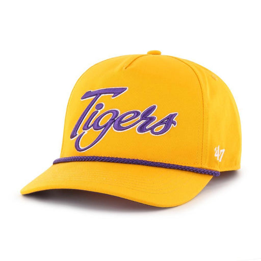 LSU Tigers 47 Brand Overhand Script Hitch Five-Panel Rope Hat - Gold