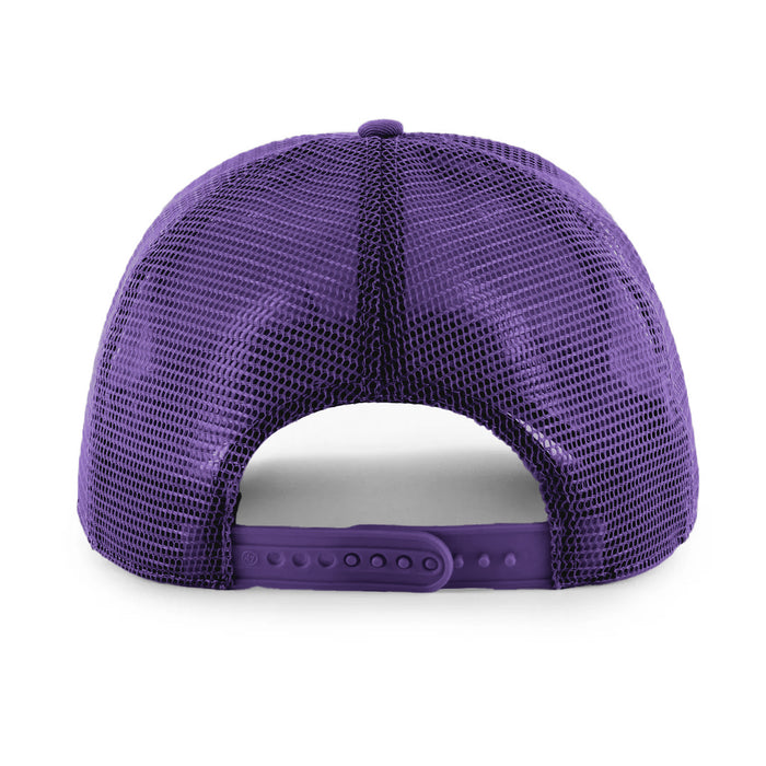 LSU Tigers 47 Brand Round Vault Hitch Five-Panel Mesh Trucker Hat - Purple