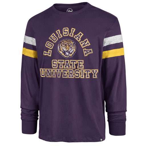 LSU Tigers 47 Brand Round Vault Power Thru Irving Long Sleeve - Purple