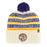 LSU Tigers 47 Brand Round Vault Tavern Cuffed Knit With Pom - Natural