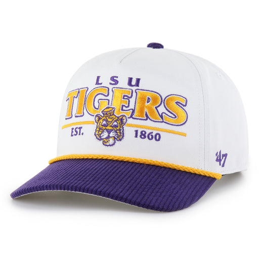 LSU Tigers 47 Brand Rustic Two-Tone '47 Corduroy Bill Rope Hitch Hat - White / Purple