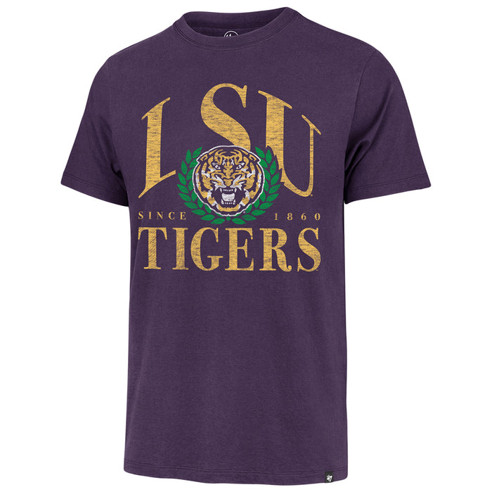 LSU Tigers 47 Brand Tiger Head Pitchout Franklin T-Shirt - Purple