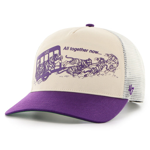 LSU Tigers 47 Brand Tiger Wagon 47 Hitch Trucker Hat - Natural