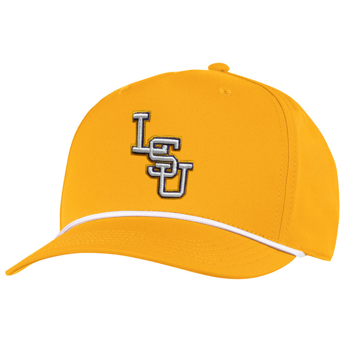 LSU Tigers Ahead Interlock Alto Tech Aerosphere Adjustable Rope Hat - Gold