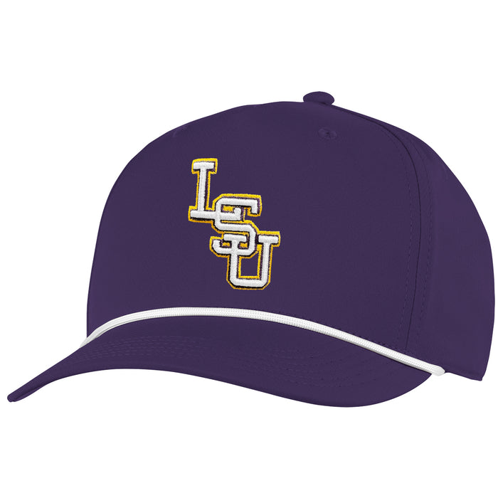 LSU Tigers Ahead Interlock Alto Tech Aerosphere Adjustable Rope Hat - Purple