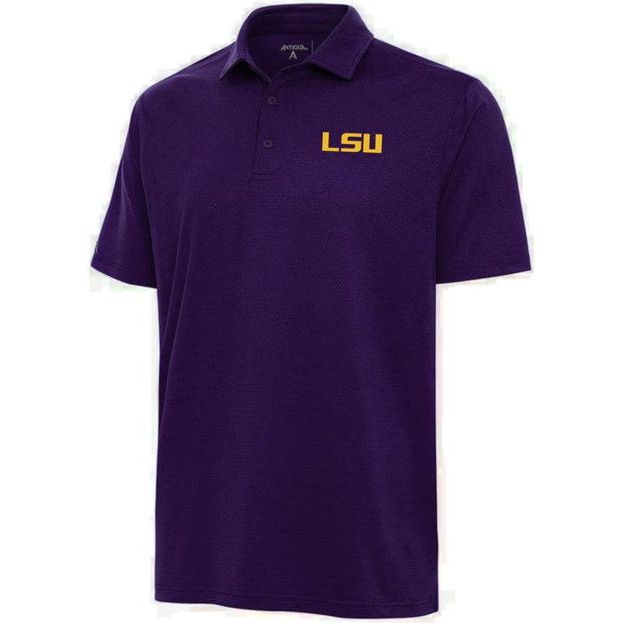 LSU Tigers Antigua Apparel Valid Texture Performance Polo - Purple