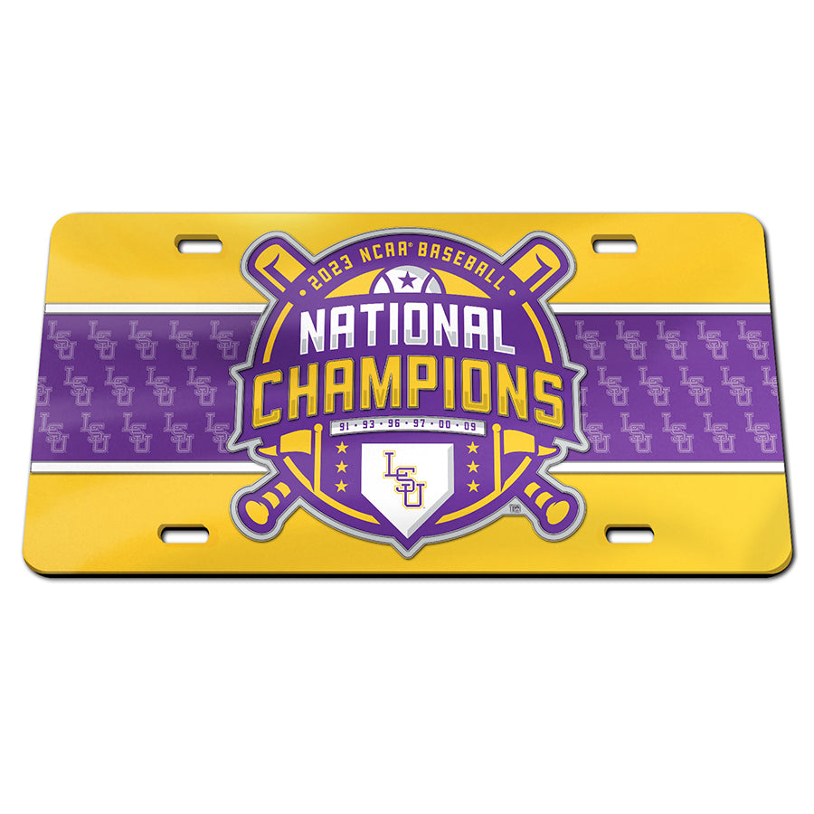 LSU Tigers Baseball National Champions License Plate — Bengals & Bandits