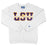 LSU Tigers Blue 84 Top Level Split Applique Fleece Crewneck Sweatshirt - White