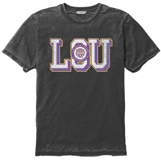 LSU Tigers Camp David Burnout Wash Block LifeguardT-Shirt - Black