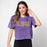 LSU Tigers Chicka-d Lined Summer of 72 Short 'N Sweet Crop T-Shirt - Grape