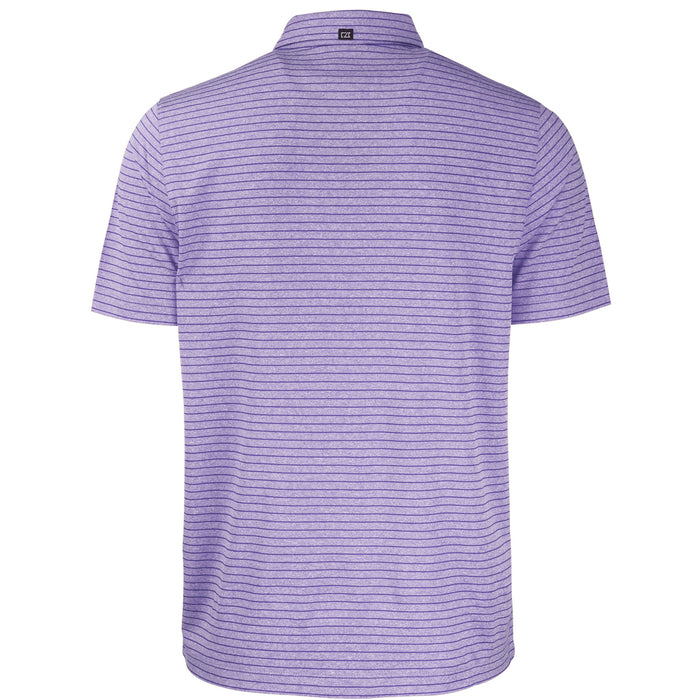 LSU Tigers Cutter & Buck Forge Eco Stripe Stretch Polo - Purple