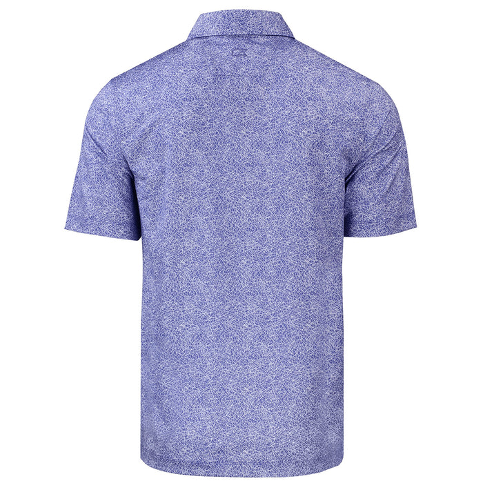 LSU Tigers Cutter & Buck Pike Constellation Print Stretch Polo - Hyacinth