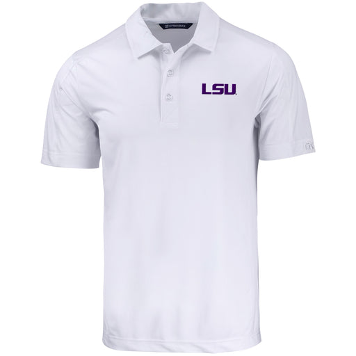 LSU Tigers Cutter & Buck Prospect Textured Stretch Polo - White