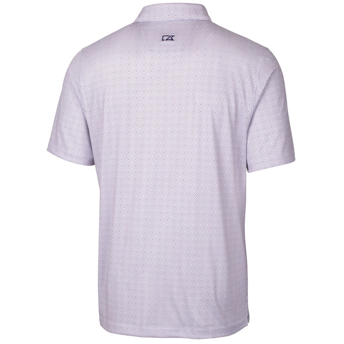 LSU Tigers Cutter & Buck Silhouette Tiger Pike Double Dot Print Stretch Polo - Purple