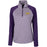 LSU Tigers Cutter & Buck Women's Forge Tonal Stripe Stretch Half Zip Top - Purple