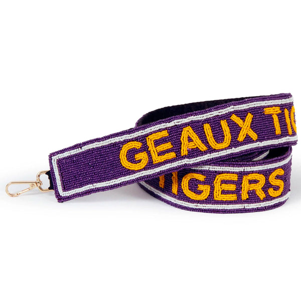 Our Beaded Purse Strap - Purple/Gold Geaux Tru Colors Gameday are  functional modern, fashionable, and affordable price