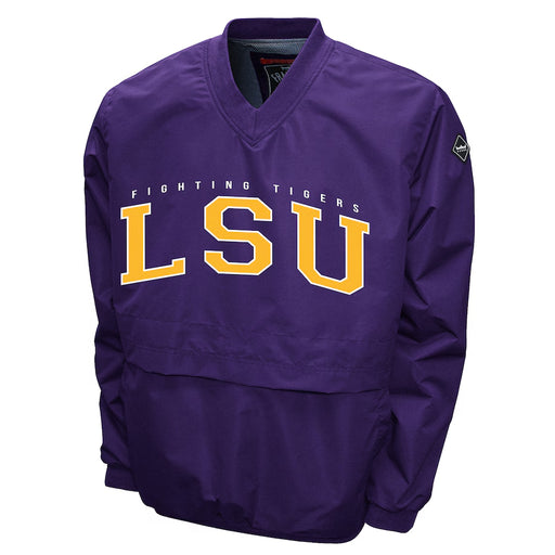 LSU Tigers Franchise Club Members Windshell V-Neck Pullover Jacket - Purple