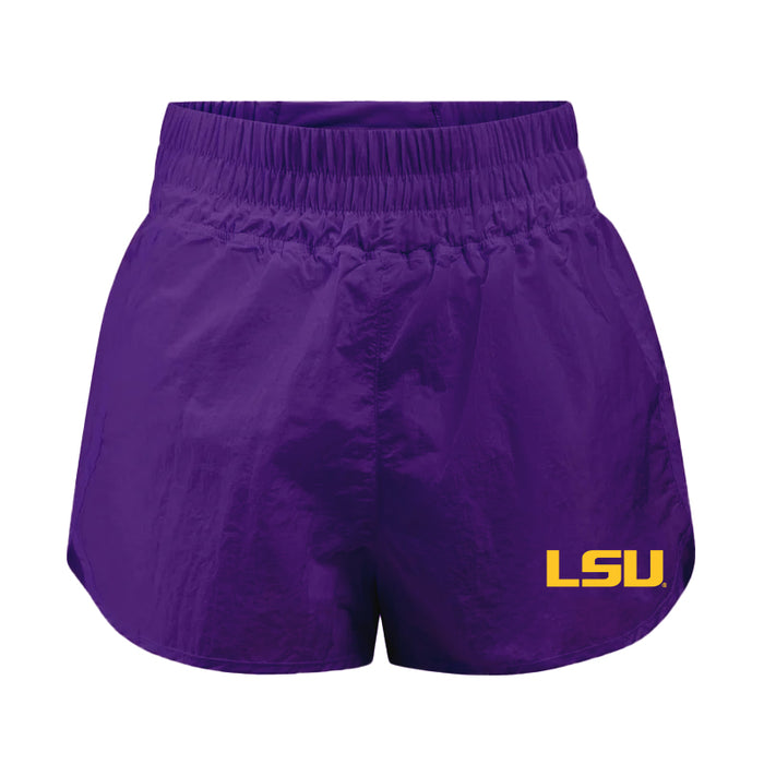 LSU Tigers Hype & Vice High Waist Women's Boxer Performance Shorts - Purple