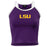 LSU Tigers Hype & Vice Retro Crop Top Tank - Purple