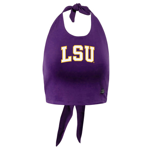 LSU Tigers Hype & Vice Tailgate Halter Crop Top - Purple