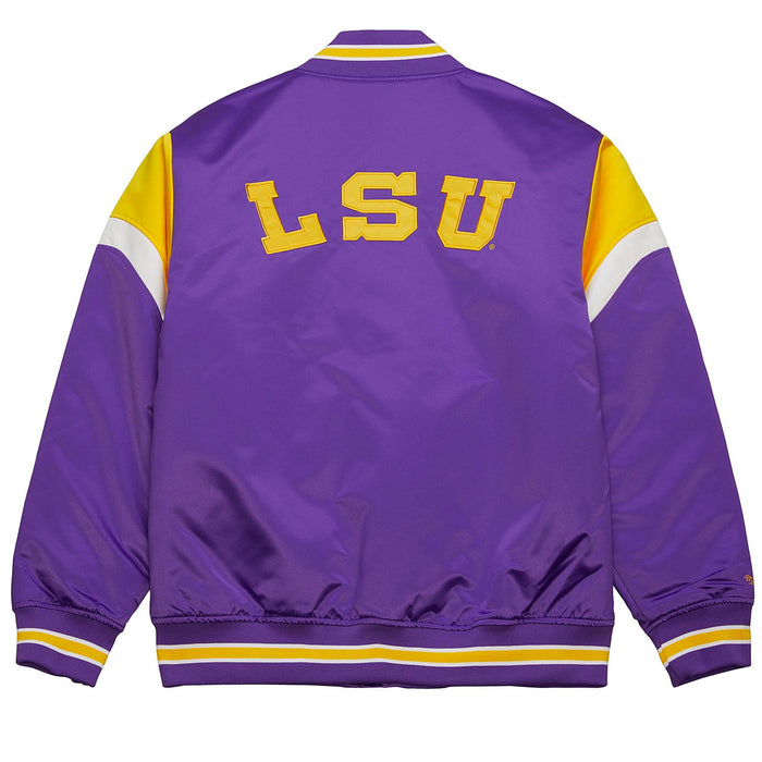 LSU Tigers Mitchell & Ness Premium Heavyweight Satin Round Vault Jacke ...