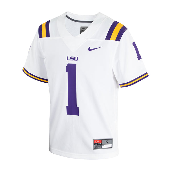 LSU Tigers Nike #18 Toddler / Youth Team Replica Football Jersey