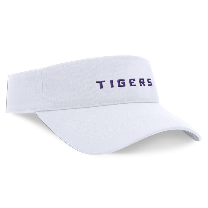 LSU Tigers Nike 2024 Sideline Ace Dri-Fit Performance Adjustable Visor - White