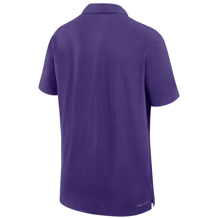 LSU Tigers Nike 2024 Sideline Lightweight Woven Performance Stretch Polo - Purple