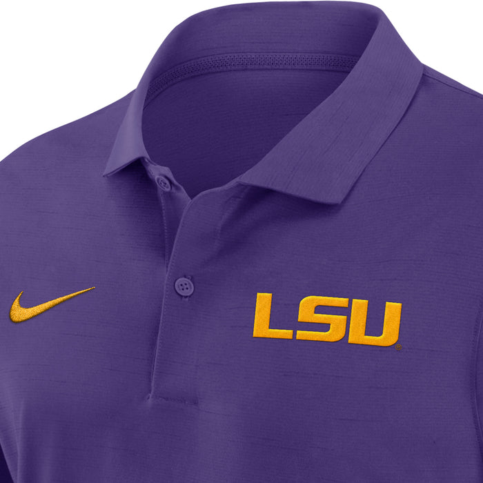 LSU Tigers Nike 2024 Sideline Lightweight Woven Performance Stretch Polo - Purple