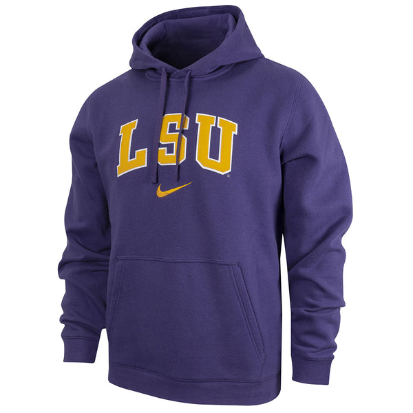 LSU Tigers Nike Arch Twill Hooded Sweatshirt Purple Bengals Bandits