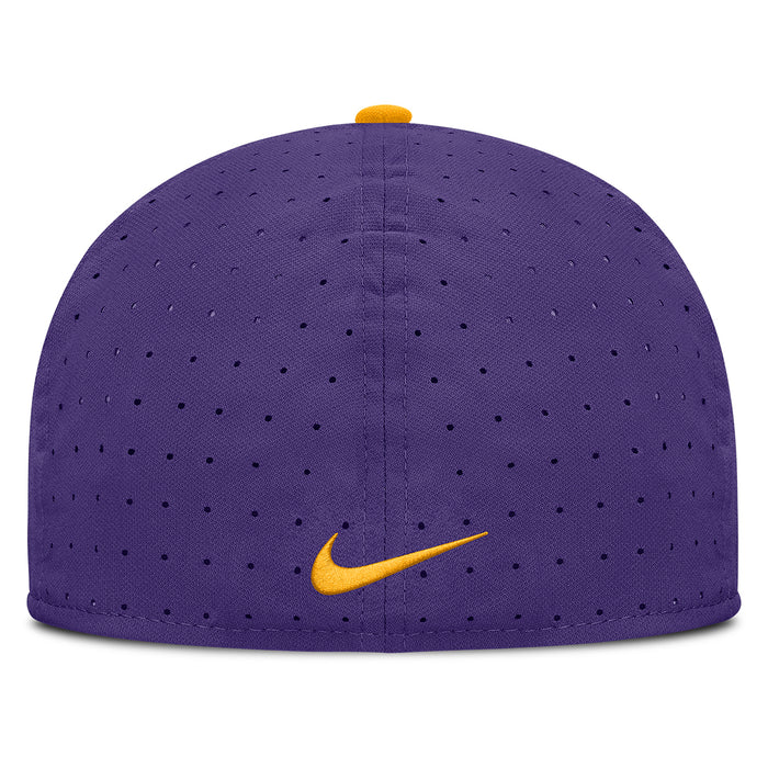 LSU Tigers Nike Authentic On-Field Team Issue Baseball Interlock Performance True Fitted Hat - Purple