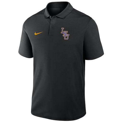 LSU Tigers Nike Baseball Interlock Victory Performance Polo - Black