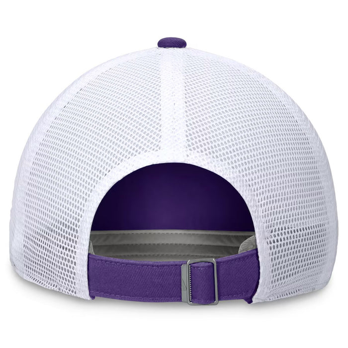 LSU Tigers Nike Beanie Mike Adjustable Mesh Trucker Club Hat - Purple / White