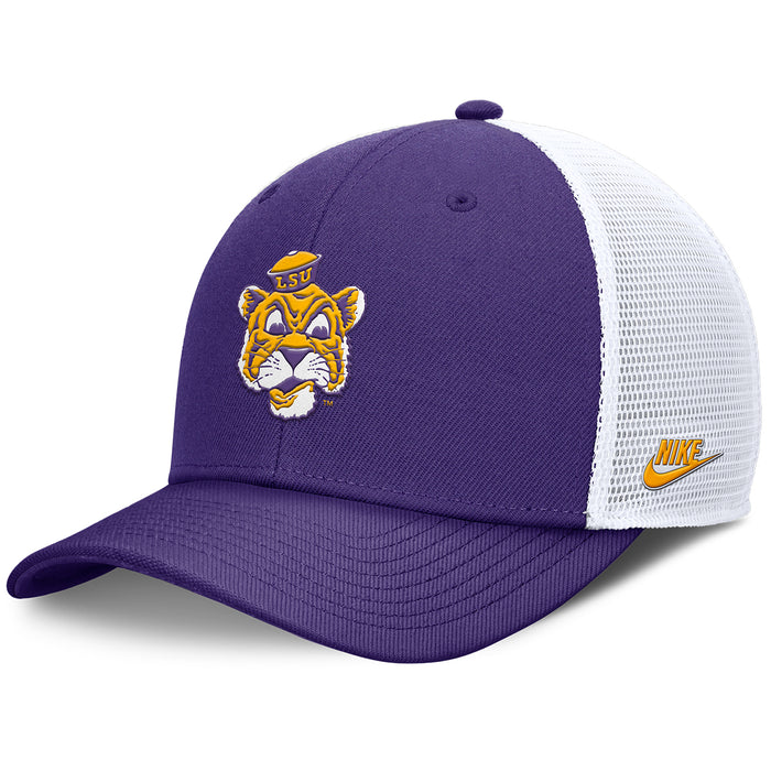 LSU Tigers Nike Beanie Mike Rise Trucker Hat - Purple