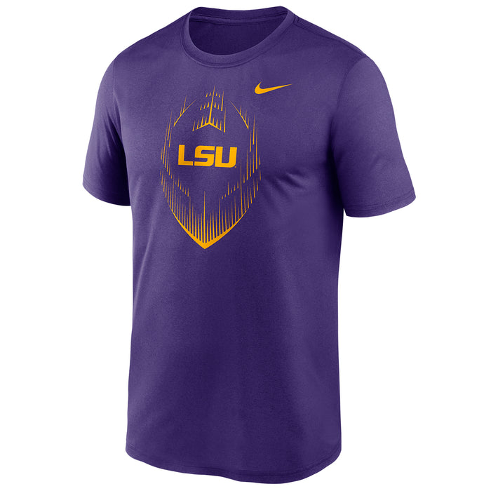 LSU Tigers Nike Football Icon Dri-Fit Performance T-Shirt - Purple