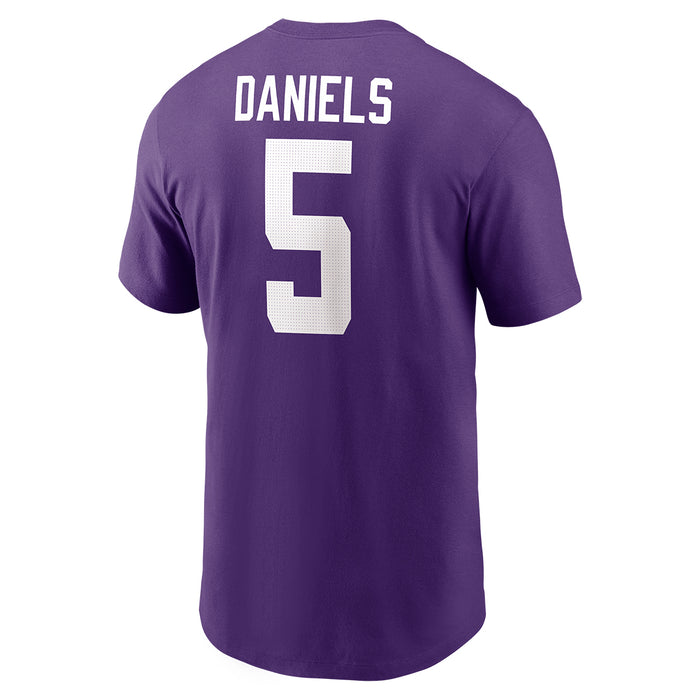 LSU Tigers Nike Jayden Daniels 5 Football Jersey Player T Shirt Pur Bengals Bandits