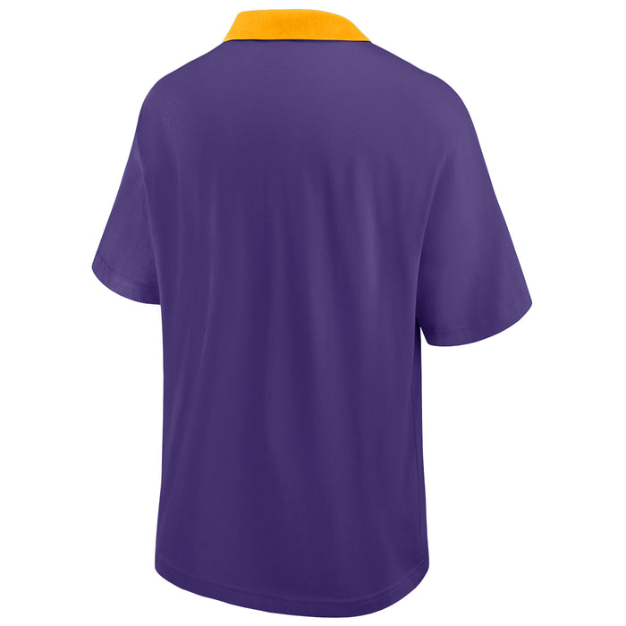 LSU Tigers Nike Beanie Mike Throwback Legacy Heavyweight Cotton Jersey Polo - Purple