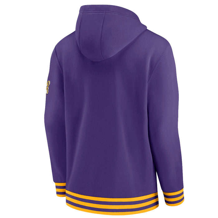 LSU Tigers Nike Legacy Retro Premium Applique Fleece Pullover Hoodie Sweatshirt - Purple