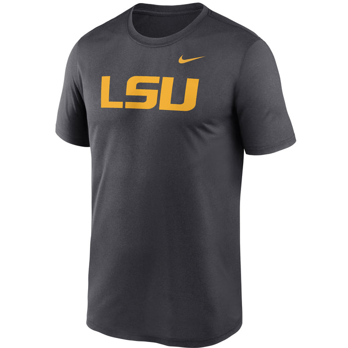 LSU Tigers Nike Legend Primary Logo Dri-Fit Performance T-Shirt - Anthracite