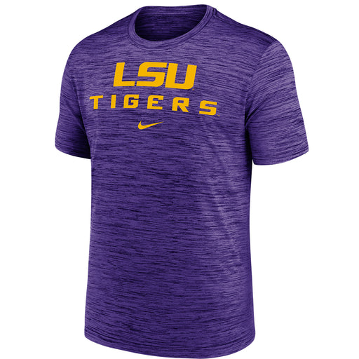 LSU Tigers Nike Legend Wordmark Dri-Fit Performance T-Shirt - Purple