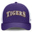 LSU Tigers Nike On-Field Baseball Coaches Tigers Arch Rise Trucker Hat - Purple