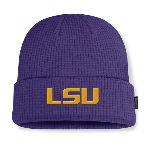 LSU Tigers Nike On-Field Sideline Terra Waffle Cuffed Knit - Purple