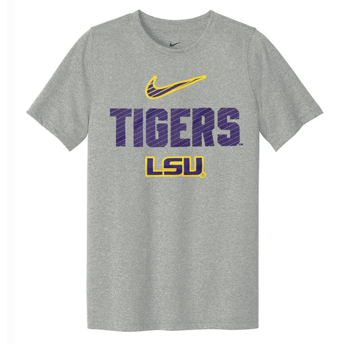 LSU Tigers Nike Preschool Stack Performance Legend Kid's / Youth T-Shirt - Grey