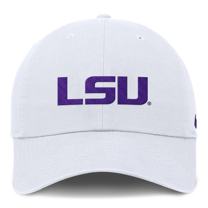 LSU Tigers Nike Primary Logo Club Adjustable Hat - White