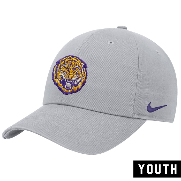 LSU Tigers Nike Round Vault Club Cap Youth Hat - Wolf Grey