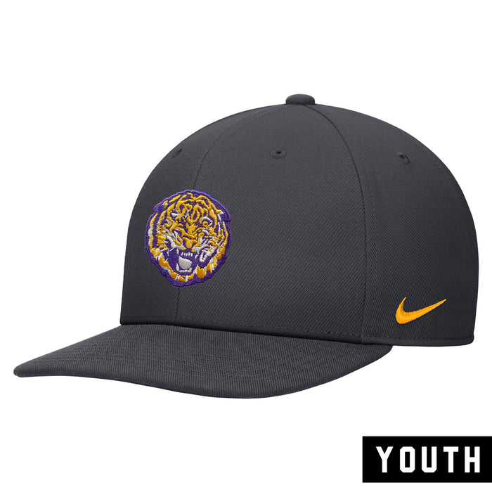 LSU Tigers Nike Round Vault Pro Cap Youth Snapback Youth - Anthracite