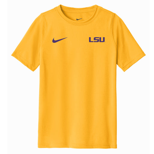 LSU Tigers Nike Small Geaux Font Performance Legend Youth T-Shirt - Gold