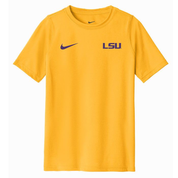 LSU Tigers Nike Small Geaux Font Performance Legend Youth T-Shirt - Gold