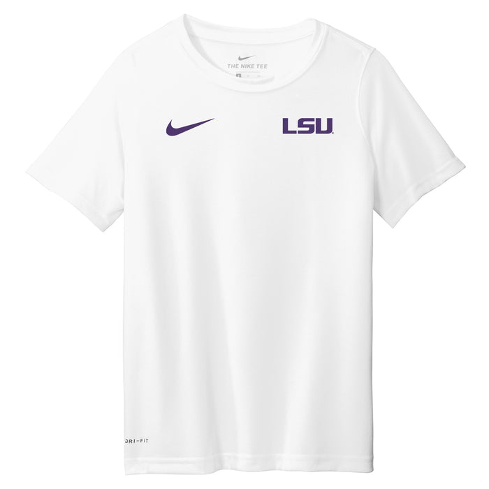 LSU Tigers Nike Small Geaux Font Performance Legend Youth T-Shirt - White